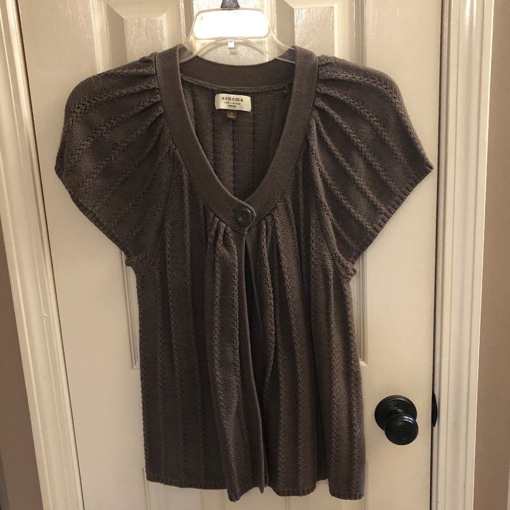 Sonoma 1X Light Brown Sweater/Shrug